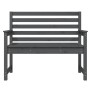 Garden bench solid gray pine wood 109x48x91.5 cm by vidaXL, garden benches - Ref: Foro24-824062, Price: 97,59 €, Discount: %