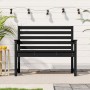 Banco de jardín madera maciza pino negro 109x48x91,5 cm de vidaXL, Bancos de jardín - Ref: Foro24-824064, Precio: 69,99 €, De...