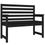 Banco de jardín madera maciza pino negro 109x48x91,5 cm de vidaXL, Bancos de jardín - Ref: Foro24-824064, Precio: 69,99 €, De...