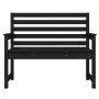 Banco de jardín madera maciza pino negro 109x48x91,5 cm de vidaXL, Bancos de jardín - Ref: Foro24-824064, Precio: 69,99 €, De...