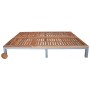 Tumbona 2 personas con cojín madera maciza de acacia y acero de vidaXL, Tumbonas - Ref: Foro24-3061561, Precio: 402,06 €, Des...