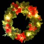 Corona de Navidad con luces LED PVC verde 60 cm de vidaXL, Luces de Navidad - Ref: Foro24-321517, Precio: 23,70 €, Descuento: %