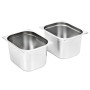 Gastronorm trays 2 units GN 1/2 200 mm stainless steel by vidaXL, Buckets for steam tables - Ref: Foro24-50890, Price: 46,91 ...