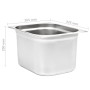 Gastronorm trays 2 units GN 1/2 200 mm stainless steel by vidaXL, Buckets for steam tables - Ref: Foro24-50890, Price: 46,91 ...