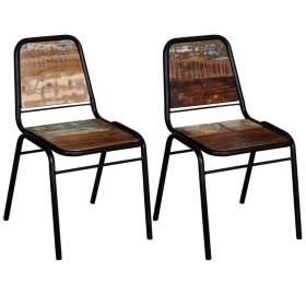 Dining chairs, 2 units, solid recycled wood by vidaXL, dining chairs - Ref: Foro24-244246, Price: 185,57 €, Discount: %