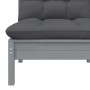 Central garden sofa with anthracite gray pine wood cushions by vidaXL, Modular outdoor sofas - Ref: Foro24-806636, Price: 105...