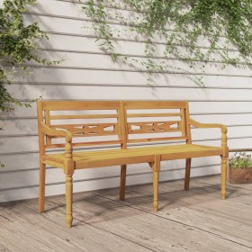 Batavia solid teak wood bench 150 cm by vidaXL, garden benches - Ref: Foro24-319147, Price: 219,99 €, Discount: %