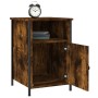 Bedside tables 2 units plywood oak smoke 40x42x60 cm by vidaXL, Nightstands - Ref: Foro24-825918, Price: 49,15 €, Discount: %