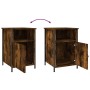 Bedside tables 2 units plywood oak smoke 40x42x60 cm by vidaXL, Nightstands - Ref: Foro24-825918, Price: 49,15 €, Discount: %