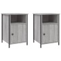 Bedside tables 2 pcs gray plywood 40x42x60 cm by vidaXL, Nightstands - Ref: Foro24-825920, Price: 68,69 €, Discount: %