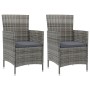 Garden chairs 2 units with gray synthetic rattan cushions by vidaXL, Garden chairs - Ref: Foro24-316682, Price: 120,94 €, Dis...