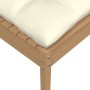 Garden footstool and cream cushion solid pine wood by vidaXL, Modular outdoor sofas - Ref: Foro24-806643, Price: 68,53 €, Dis...