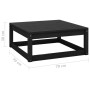 3-piece garden furniture set, black solid pine wood by vidaXL, Garden sets - Ref: Foro24-805704, Price: 227,42 €, Discount: %