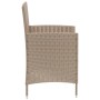 Garden chairs with cushions 2 units beige synthetic rattan by vidaXL, Garden chairs - Ref: Foro24-316684, Price: 119,28 €, Di...