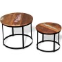 Round coffee table set of 2, made of solid recycled wood, 40cm/50cm. by vidaXL, Coffee table - Ref: Foro24-244007, Price: 108...