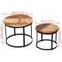 Round coffee table set of 2, made of solid recycled wood, 40cm/50cm. by vidaXL, Coffee table - Ref: Foro24-244007, Price: 108...