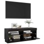 Mueble de TV con luces LED negro 100x35x40 cm de vidaXL, Muebles TV - Ref: Foro24-804455, Precio: 70,86 €, Descuento: %