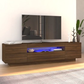 Mueble de TV con luces LED marrón roble 160x35x40 cm de vidaXL, Muebles TV - Ref: Foro24-815728, Precio: 99,90 €, Descuento: %