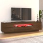 Mueble de TV con luces LED marrón roble 160x35x40 cm de vidaXL, Muebles TV - Ref: Foro24-815728, Precio: 99,90 €, Descuento: %