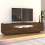 Mueble de TV con luces LED marrón roble 160x35x40 cm de vidaXL, Muebles TV - Ref: Foro24-815728, Precio: 99,90 €, Descuento: %