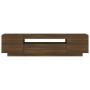 TV cabinet with LED lights oak brown 160x35x40 cm by vidaXL, TV Furniture - Ref: Foro24-815728, Price: 99,90 €, Discount: %