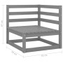 Garden furniture set 2 pieces gray solid pine wood by vidaXL, Garden sets - Ref: Foro24-805692, Price: 149,99 €, Discount: %