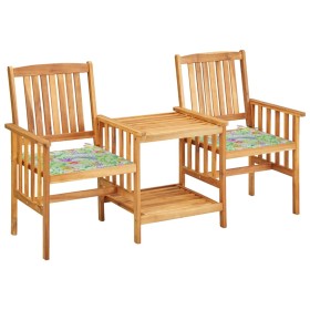 Garden chairs and table with solid acacia wood cushions by vidaXL, Garden sets - Ref: Foro24-3061287, Price: 172,38 €, Discou...