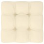 Zentrales Gartensofa 2 Stk. Kissen massives Zirbenholz creme von vidaXL, Modulare Sofas für den Außenbereich - Ref: Foro24-80...