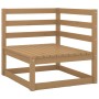 Set de muebles de jardín 2 pzas cojines madera pino marrón miel de vidaXL, Sofás modulares de exterior - Ref: Foro24-805753, ...