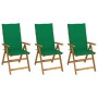 3 pcs folding garden chairs and solid acacia wood cushions by vidaXL, Garden chairs - Ref: Foro24-3064094, Price: 239,02 €, D...