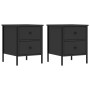 Nightstands 2 pcs engineered wood black 40x42x50 cm by vidaXL, Nightstands - Ref: Foro24-825984, Price: 103,27 €, Discount: %