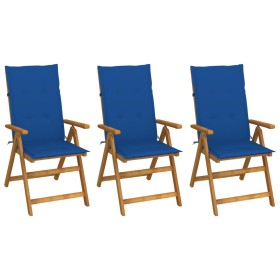 3 pcs folding garden chairs and solid acacia wood cushions by vidaXL, Garden chairs - Ref: Foro24-3064099, Price: 247,88 €, D...