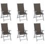 Reclining garden chairs 6 pcs solid acacia wood cushions by vidaXL, Garden chairs - Ref: Foro24-3065325, Price: 400,47 €, Dis...