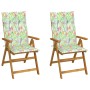 Reclining garden chairs 2 pcs solid acacia wood cushions by vidaXL, Garden chairs - Ref: Foro24-3064071, Price: 157,24 €, Dis...