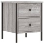 Mesita de noche 2 uds madera ingeniería gris Sonoma 40x42x50 cm de vidaXL, Mesitas de noche - Ref: Foro24-825990, Precio: 78,...