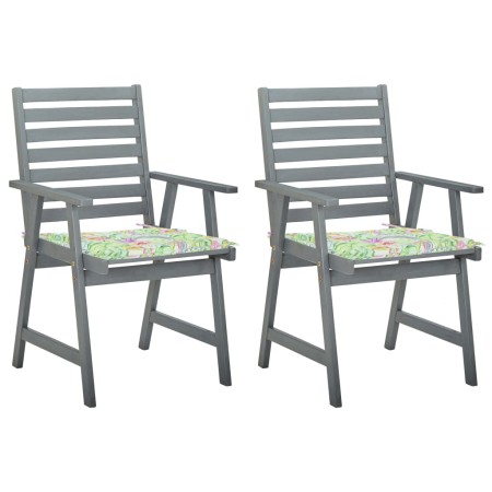 Garden dining chairs 2 pcs solid acacia wood with cushions by vidaXL, Garden chairs - Ref: Foro24-3064413, Price: 128,79 €, D...