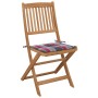 Folding garden chairs 2 pcs solid acacia wood and cushions by vidaXL, Garden chairs - Ref: Foro24-3064657, Price: 118,99 €, D...