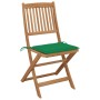 Folding garden chairs 2 units and solid acacia wood cushions by vidaXL, Garden chairs - Ref: Foro24-3064649, Price: 105,21 €,...