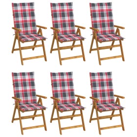 6 pcs folding garden chairs and solid acacia wood cushions by vidaXL, Garden chairs - Ref: Foro24-3064132, Price: 477,96 €, D...