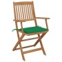 Folding garden chairs 6 units and solid acacia wood cushions by vidaXL, Garden chairs - Ref: Foro24-3065466, Price: 328,41 €,...