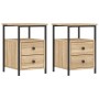 Nightstands 2 pcs engineered wood Sonoma oak 34x35.5x50cm by vidaXL, Nightstands - Ref: Foro24-826016, Price: 98,22 €, Discou...