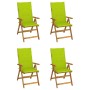 Reclining garden chairs 4 pcs solid acacia wood cushions by vidaXL, Garden chairs - Ref: Foro24-3065358, Price: 331,54 €, Dis...