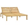 Double sun lounger and gray taupe cushions, impregnated pine wood. by vidaXL, Loungers - Ref: Foro24-3065887, Price: 210,23 €...