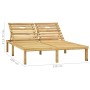 Double sun lounger and gray taupe cushions, impregnated pine wood. by vidaXL, Loungers - Ref: Foro24-3065887, Price: 210,23 €...