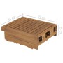 Tumbona plegable con cojín madera maciza de acacia de vidaXL, Tumbonas - Ref: Foro24-3064164, Precio: 216,13 €, Descuento: %