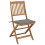 6 pcs folding garden chairs and solid acacia wood cushions by vidaXL, Garden chairs - Ref: Foro24-3065489, Price: 302,15 €, D...