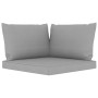 Juego de muebles de jardín 6 piezas con cojines gris de vidaXL, Conjuntos de jardín - Ref: Foro24-3064975, Precio: 424,09 €, ...