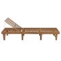 Tumbona plegable con cojín madera maciza de acacia de vidaXL, Tumbonas - Ref: Foro24-3064165, Precio: 216,13 €, Descuento: %