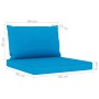 4-Sitzer-Gartensofa mit hellblauen Kissen von vidaXL, Gartensets - Ref: Foro24-3065059, Preis: 288,84 €, Rabatt: %