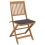 6 pcs folding garden chairs and solid acacia wood cushions by vidaXL, Garden chairs - Ref: Foro24-3065488, Price: 308,80 €, D...